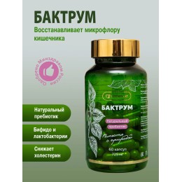Бактрум Оптисалт 60 капсул. Способствует восстановлению ЖКТ и росту собственных бифидо- и лакто бактерий. Натуральный пребиотик.