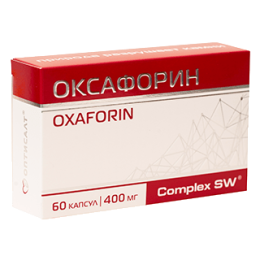 ОКСАФОРИН Complex SW 60 капсул Оптисалт. Дробление, растворение и выведение уратов, Профилактика (в комплексных схемах) мочекаменной болезни (МКБ).
