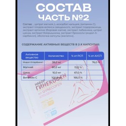 ГИНЕКОФЕН Набор 60 Двухфазный уникально подобранный биологически активный комплекс, состоящий из капсул разного цвета, созданный с учетом циклических изменений в организме женщины.