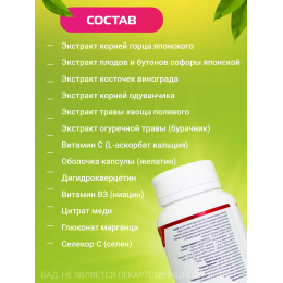 СОСУДЫ 60 COMPLEX SW. Комплекс растительных компонентов, воздействующий на работу сердечно-сосудистой системы.