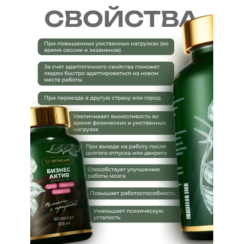 БИЗНЕС АКТИВ COMPLEX SW. МОЩНАЯ ПОДДЕРЖКА МОЗГА, ЭНЕРГИИ И КОНЦЕНТРАЦИИ